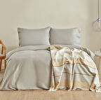 Karaca Home Nevada Çift Kişilik Krem Nevresim Jakar Pike Hediyeli Takım Hardal